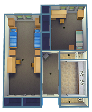 First Year Singles Double A Room