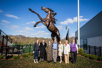 Mustang primary sculpture christened "Victory"
