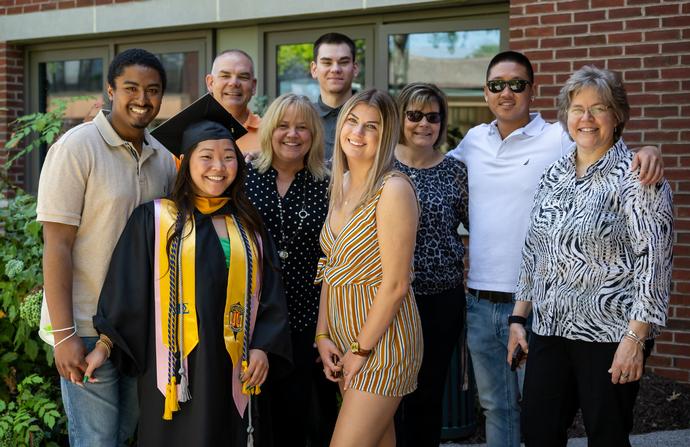 family graduation photo