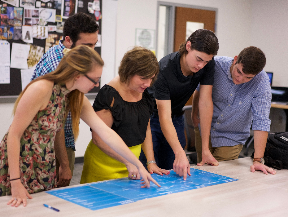 Graphic Design students in the classroom